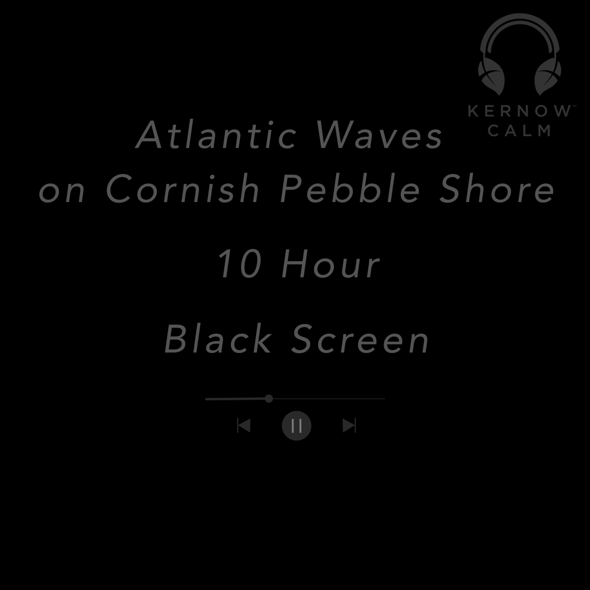 Kernow Calm Atlantic Waves on Cornish Pebble Shore | 10 Hour Black Screen