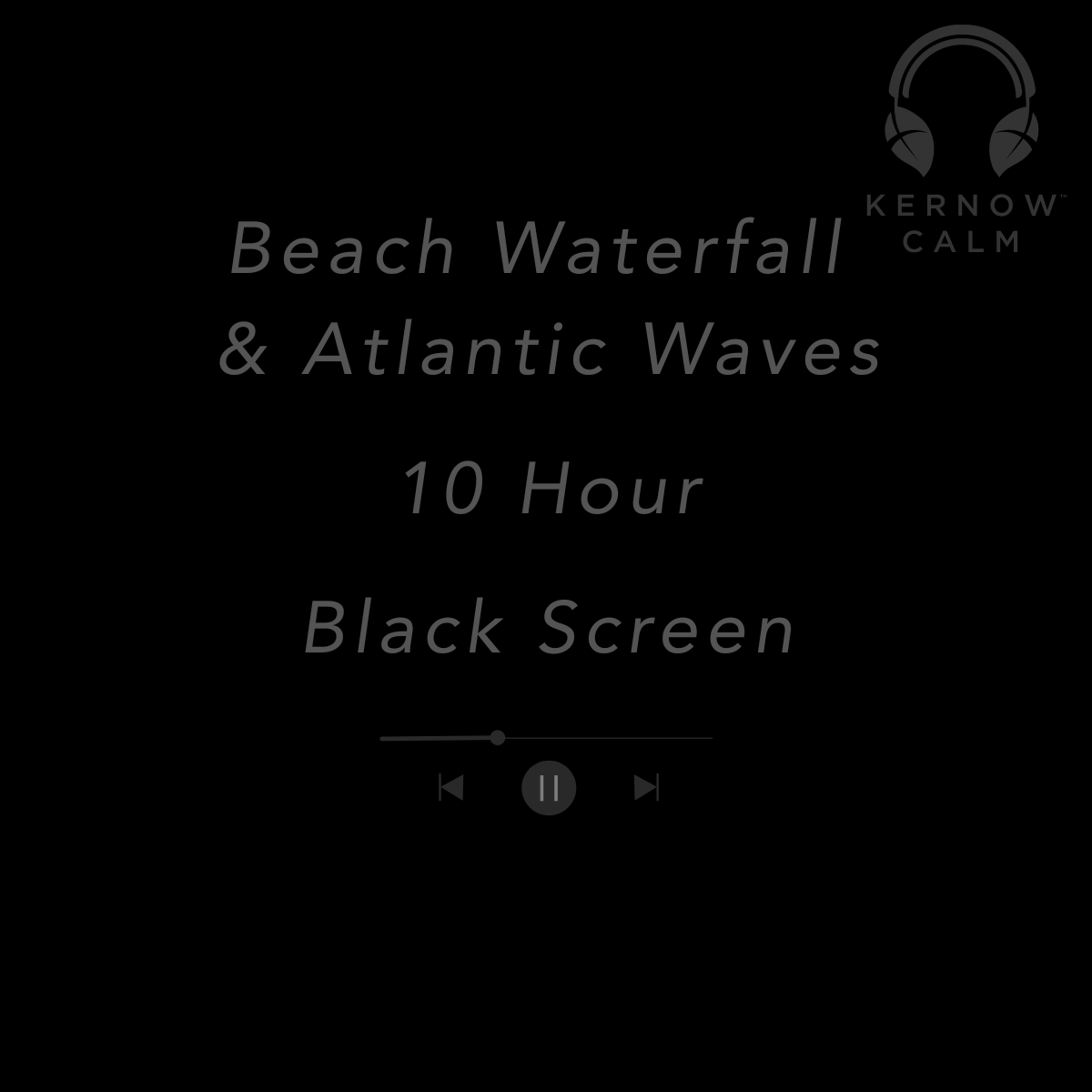 Kernow Calm Beach Waterfall & Atlantic Waves | 10 Hour Black Screen