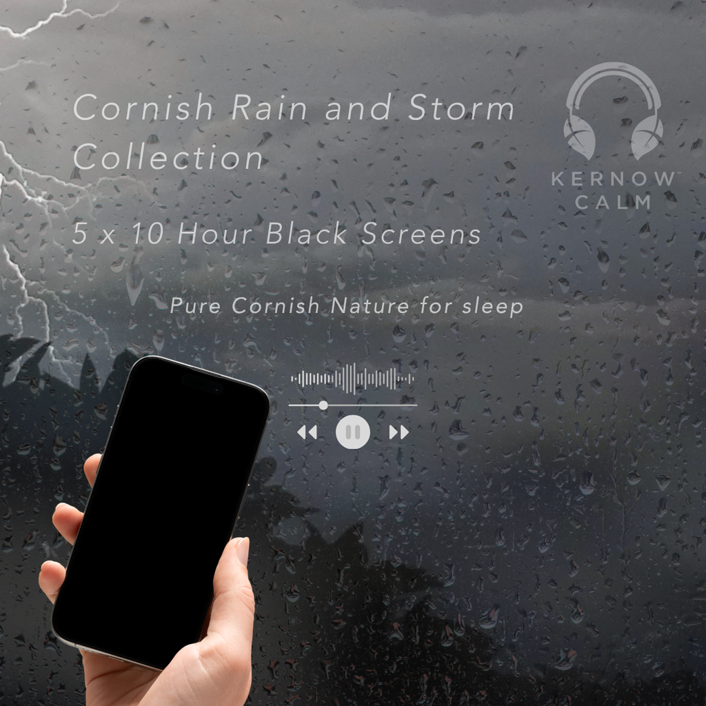Kernow Calm Rain & Storm Collection – 5 × 10 Hour Black Screen