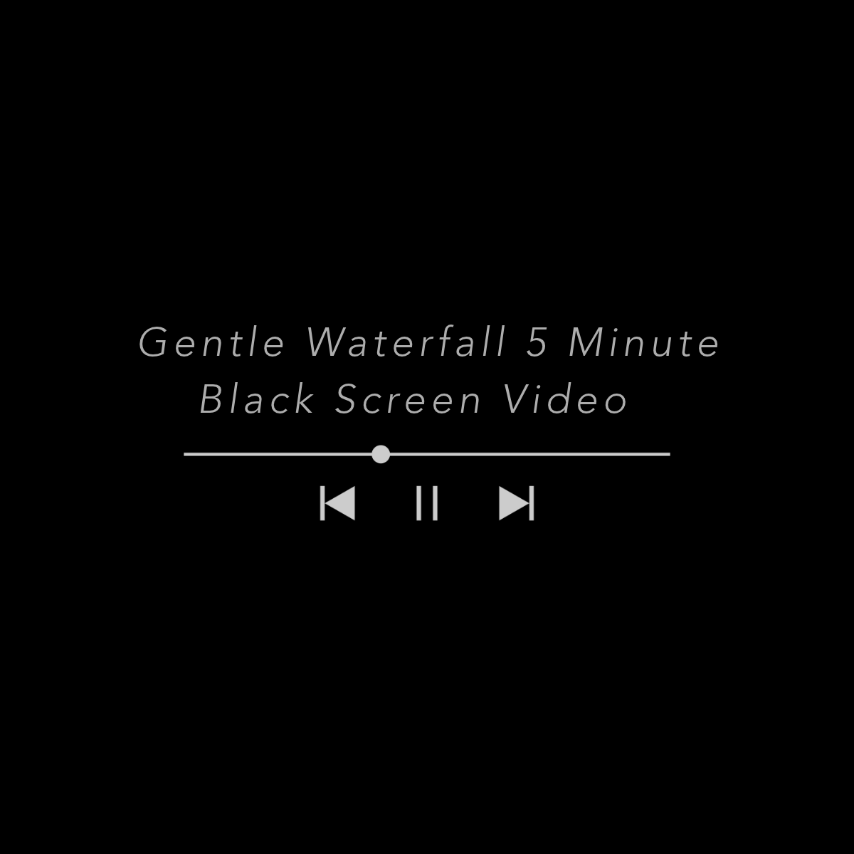 Gentle Cornish Waterfall 5 Minute Black Screen
