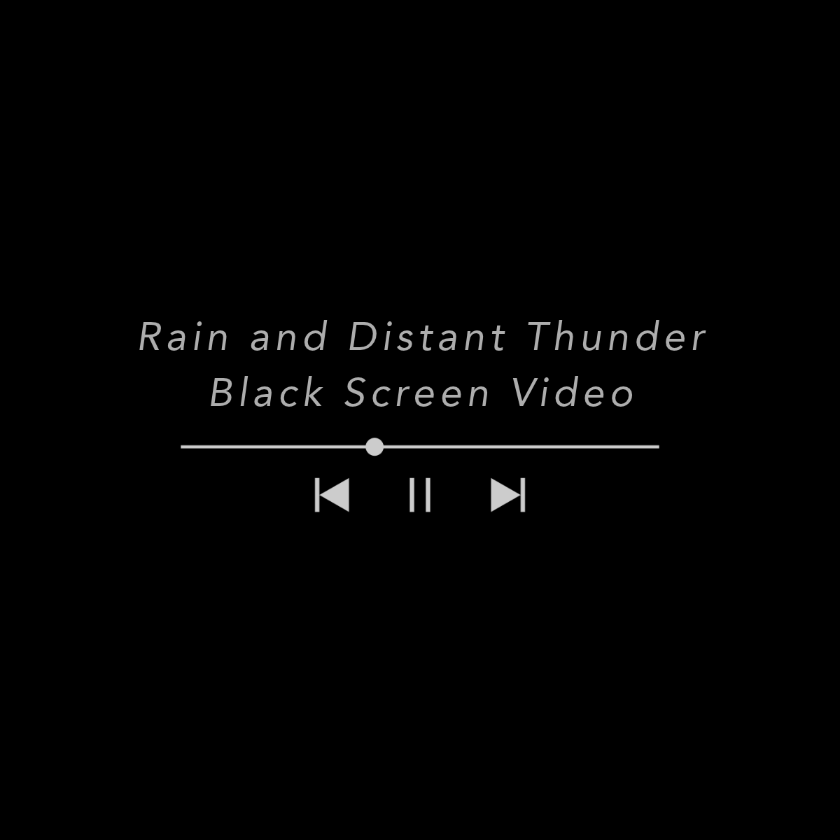Rain and Distant Thunder 5 Minute Black Screen