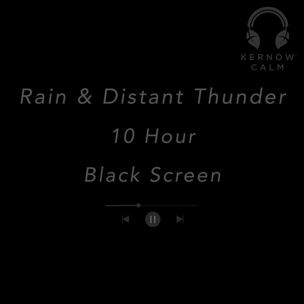 Kernow Calm Cornish Rain & Distant Thunder | 10 Hour Black Screen
