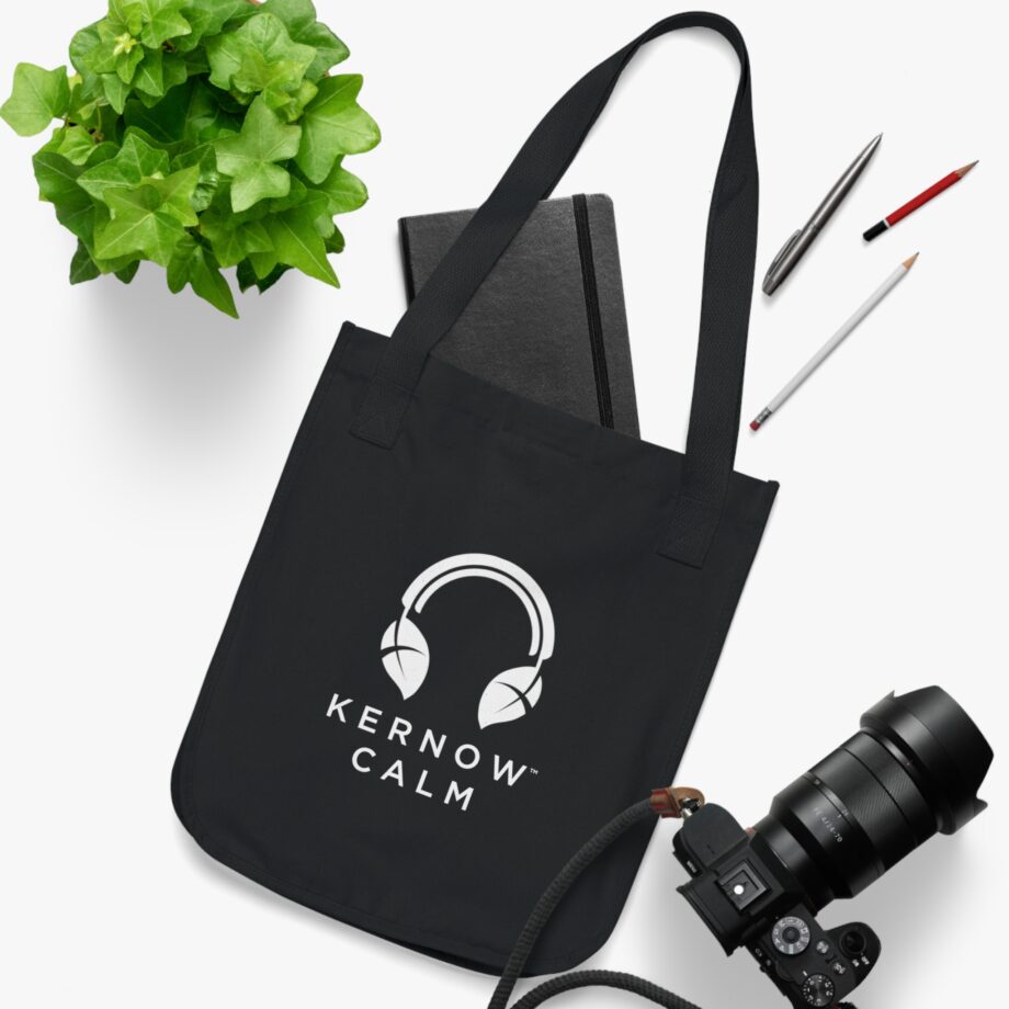 Kernow Calm Organic Tote Bag - White Logo
