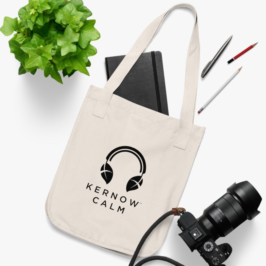 Kernow Calm Organic Tote Bag - Black Logo