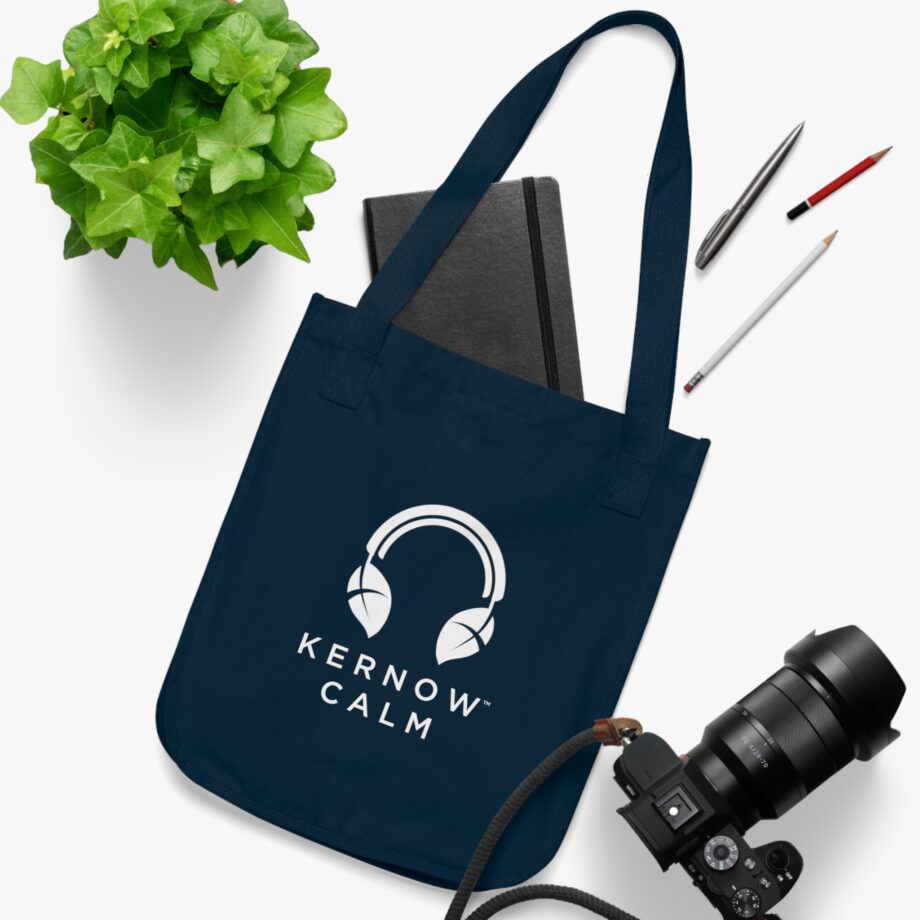 Kernow Calm Organic Tote Bag - White Logo